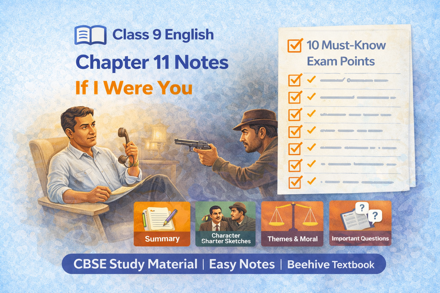 You are currently viewing Class 9 English Beehive Chapter 11 Notes If I Were You – Summary, Word Meanings, Q&A | Nextoper