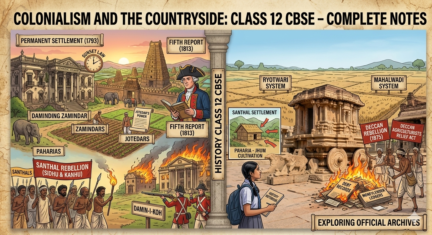 You are currently viewing Class 12th History Chapter 10 Notes in English – Colonialism and the Countryside Complete Summary, Notes & NCERT Solutions