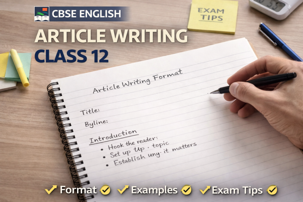 Article Writing Class 12 – Free Format, Examples & Exam Tips | Nextoper