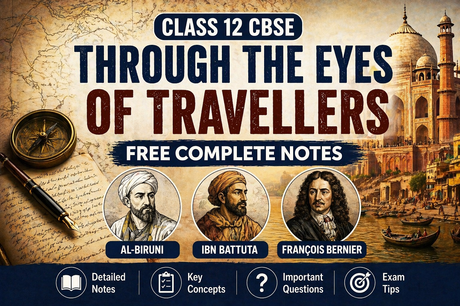 You are currently viewing Class 12 CBSE Through the Eyes of Travellers – Free Complete PDF Notes | Nextoper Notes