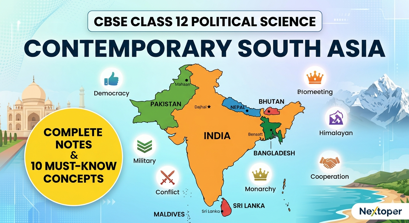 You are currently viewing Contemporary South Asia Class 12 CBSE – Complete Notes | Nextoper