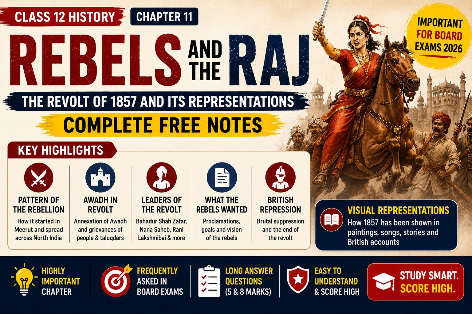 You are currently viewing CBSE Solutions For Class 12 History Chapter 11 Rebels and the Raj The Revolt of 1857 and its Representations Notes | Nextoper