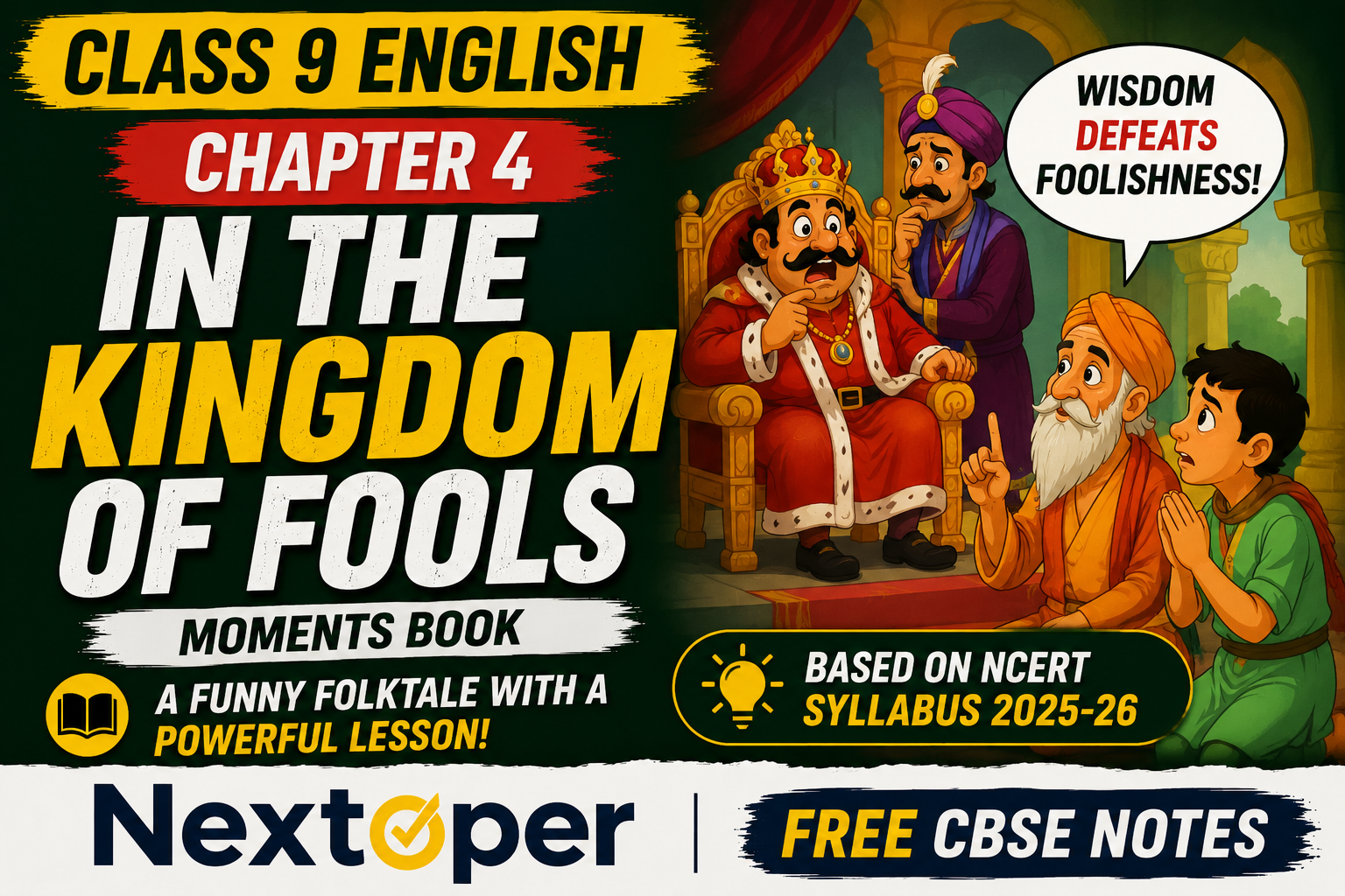 You are currently viewing NCERT Class 9 English Chapter 4 In the Kingdom of Fools Notes | Nextoper Notes