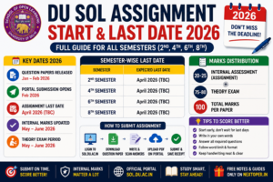 DU SOL Internal Assessment 2026