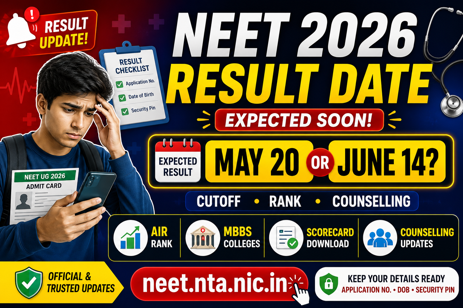 You are currently viewing NEET 2026 Result Date Expected: Time, Cutoff & What Comes Next | Nextoper