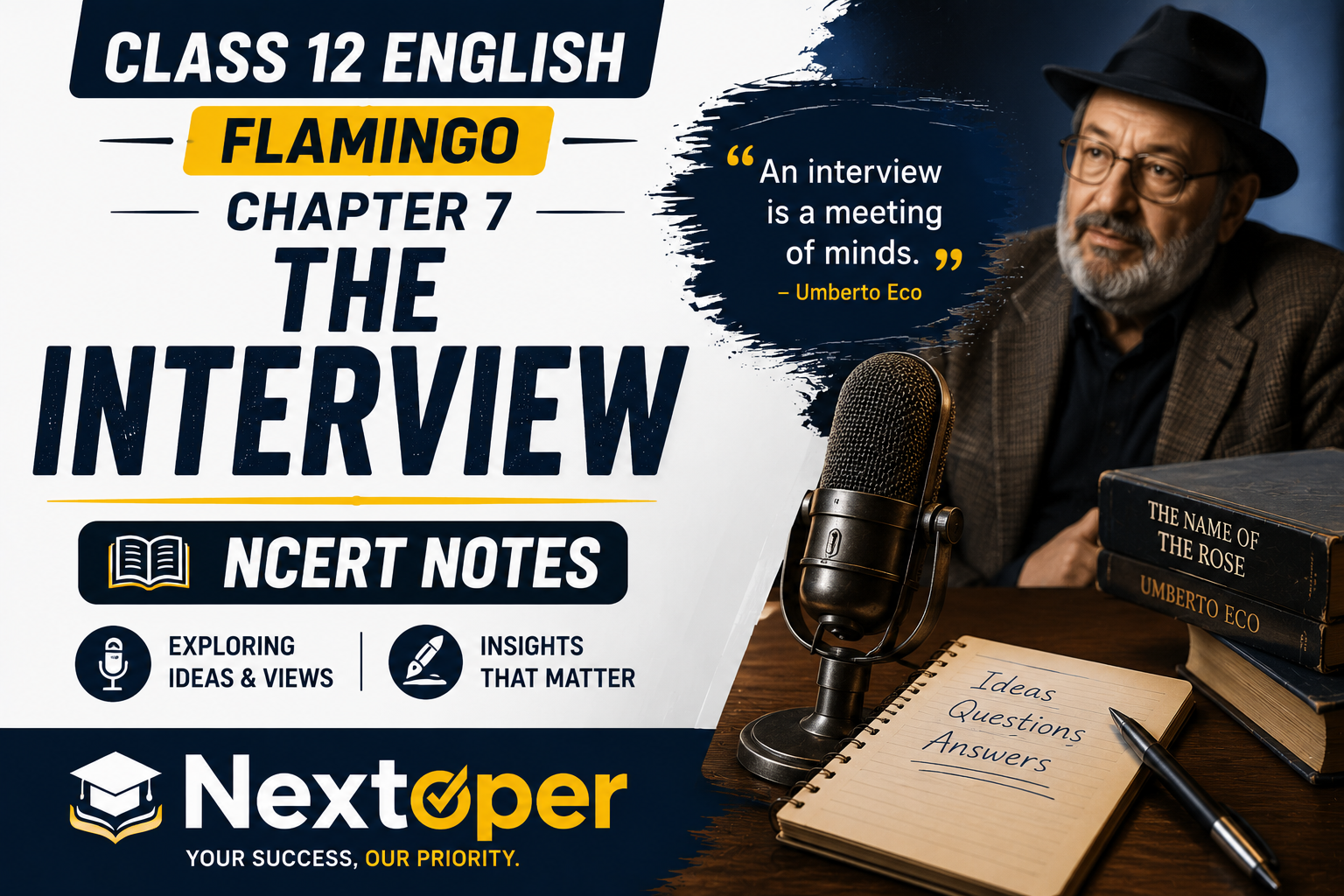 You are currently viewing Free CBSE Class 12 English Flamingo Chapter 7 Notes | The Interview PDF notes