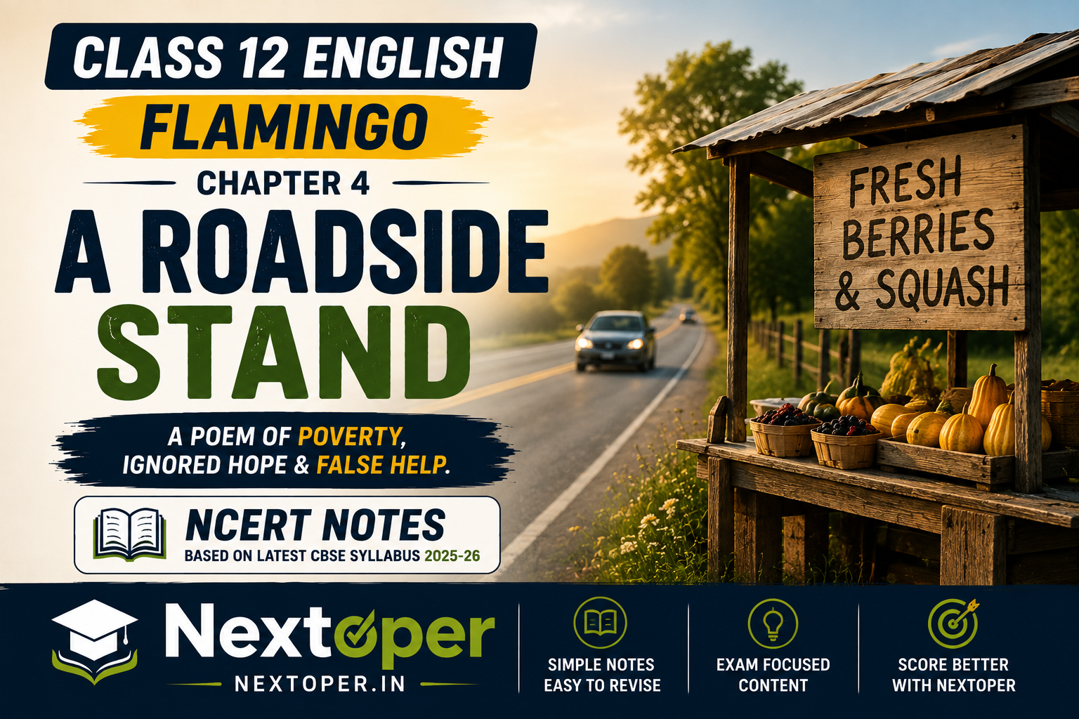 You are currently viewing CBSE Class 12 Chapter 4 A Roadside Stand PDF Notes 2025-26 — Flamingo Notes