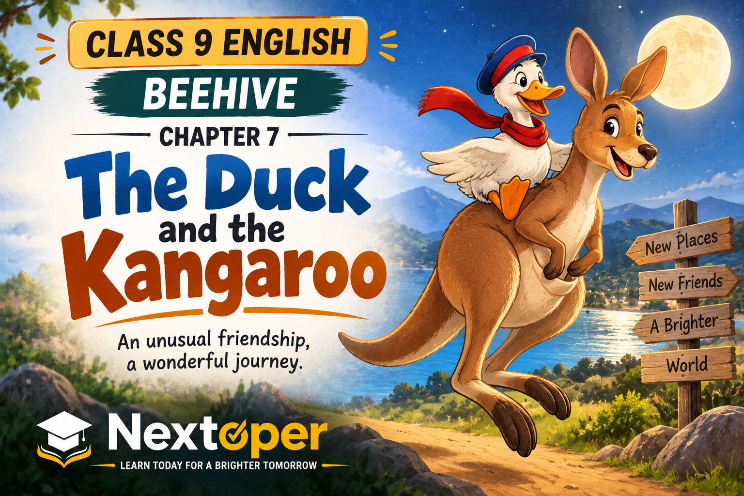 You are currently viewing CBSE Class 9 English Chapter 7 PDF Notes: The Duck and the Kangaroo 2025-26 | Nextoper Notes