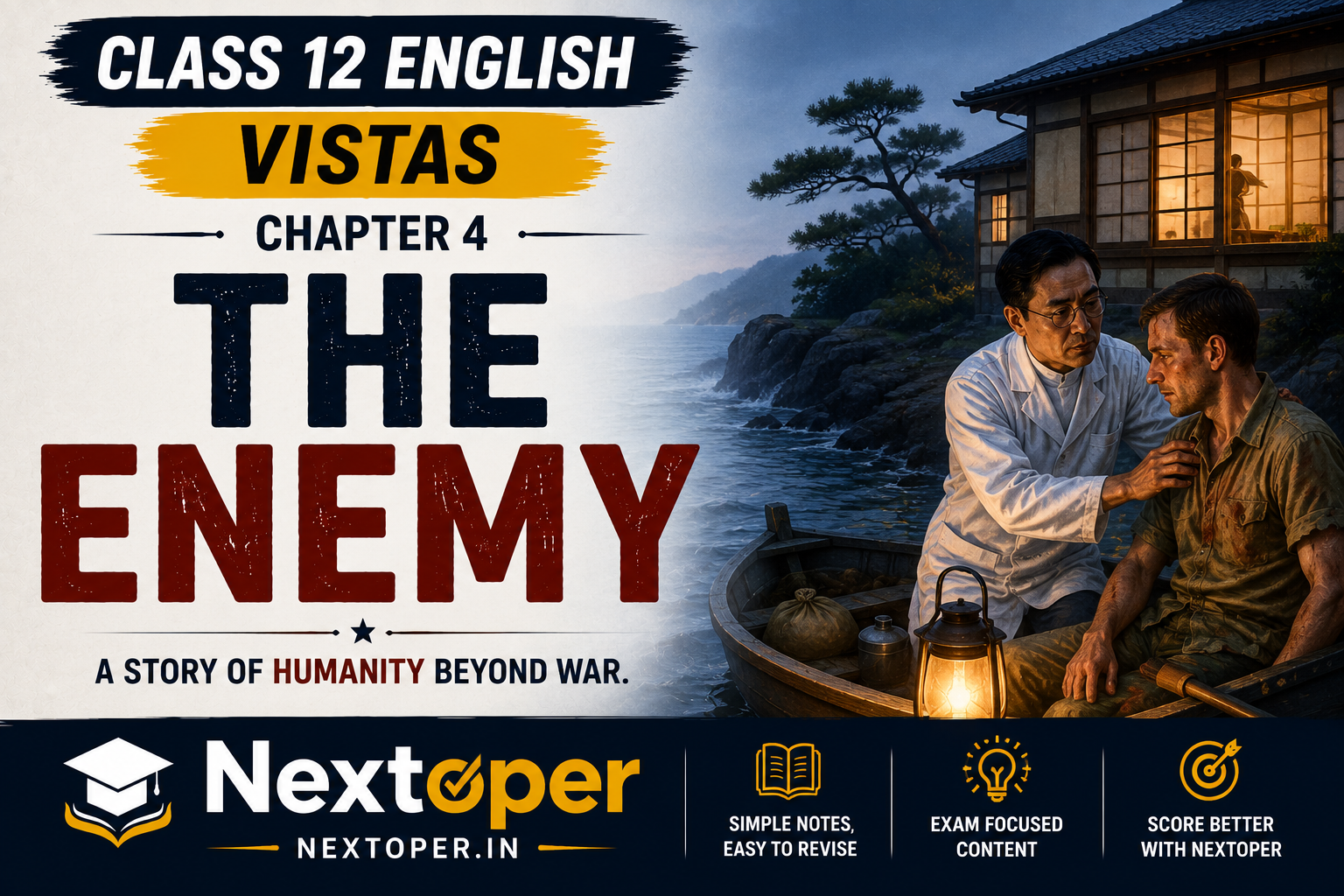 You are currently viewing CBSE Class 12 The Enemy PDF Notes- Ch 4 Vistas Summary, themes, MCQs, PYQs 2025-26