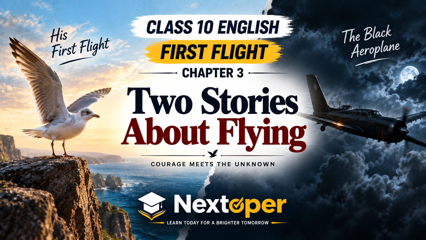 You are currently viewing CBSE Class 10 English First Flight Chapter 3 PDF Notes: Two Stories About Flying 2026-27 | Nextoper Notes
